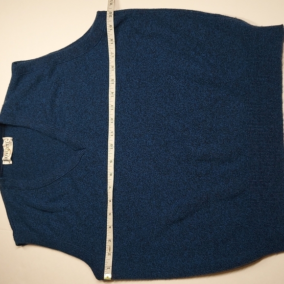 Vintage JANTZEN Navy Blue Acrylic Sweater Vest Size M Made in USA VTG - Picture 3 of 5